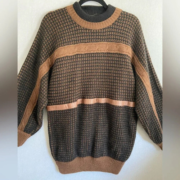 Creazioni Fraber vintage made in Italy alpaca wool crewneck sweater - Picture 6 of 12